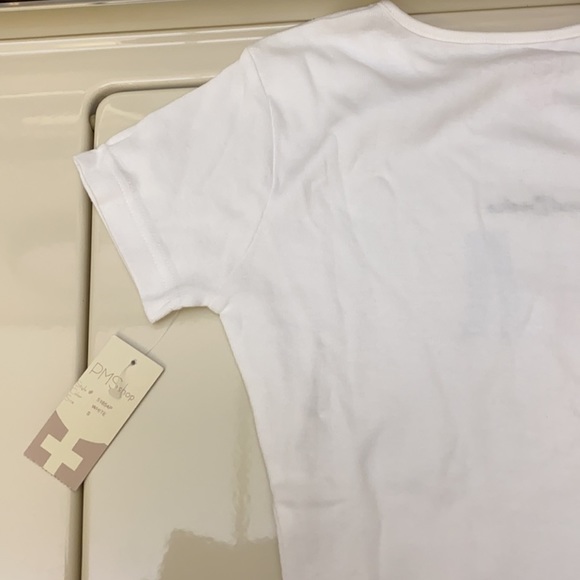 PMS Shop Beach Basics White T-Shirt NWT - Picture 7 of 9